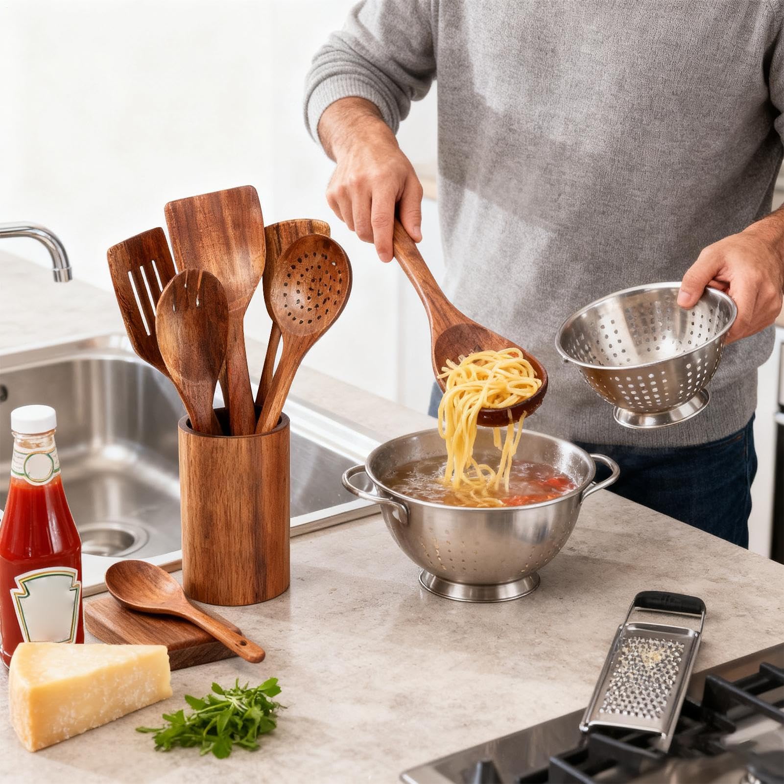Ensemble D'Ustensiles De Cuisine Accrochable Pour Service Et Pâtisserie