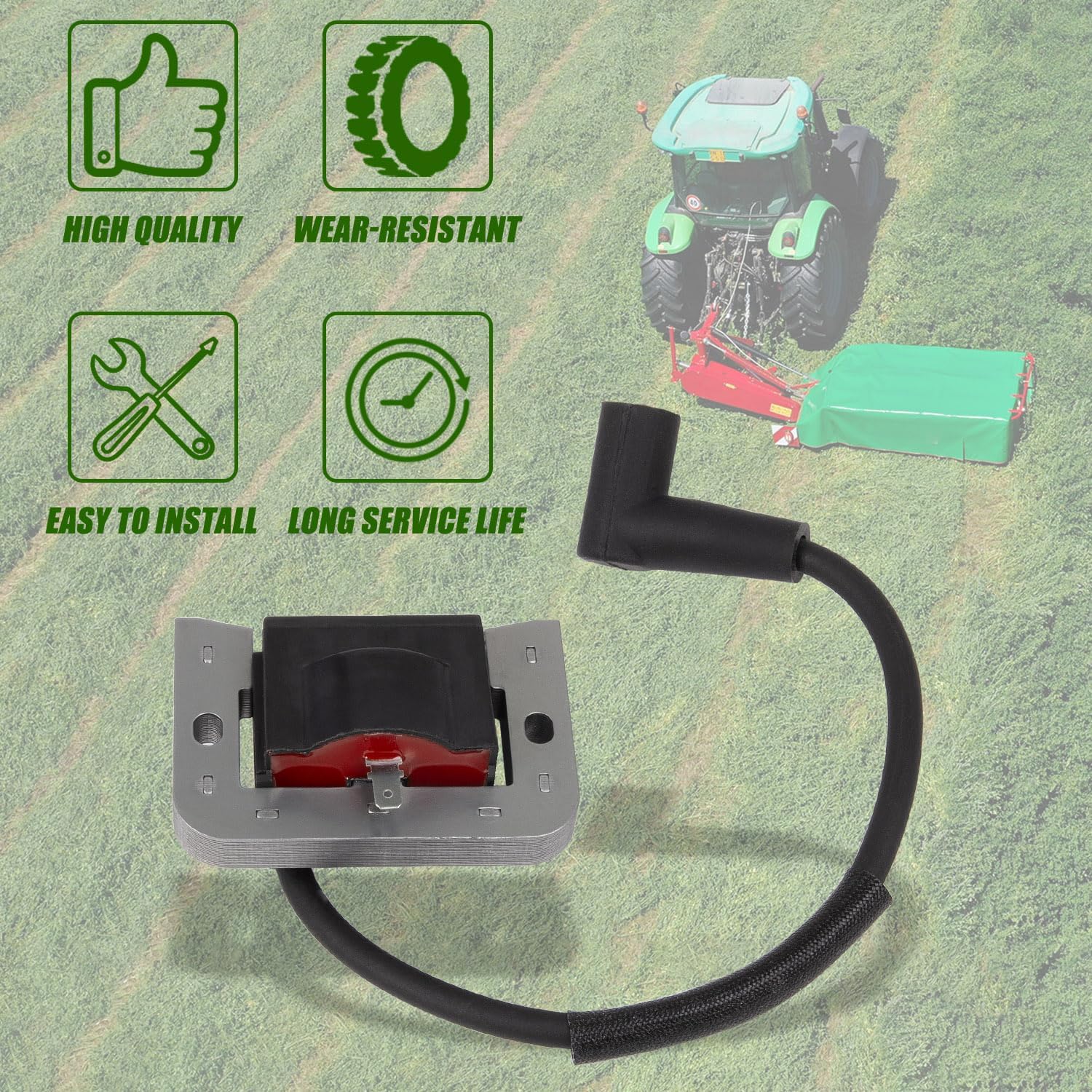 32-584-06-S Ignition Coil Module Compatible with Kohler KT600 KT610 KT715 KT725 KT730 KT735 KT740 ZT710 ZT720 ZT730 Engine with Spark Plug Replaces 3258406S 32 584 06 S Pack of 2