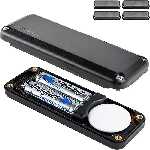 Elevation Lab AirTag 10-Year Extended Battery Case - Uses AA Batteries - 14x More Capacity Than CR2032 TimeCapsule | Waterproof, CR 2032 Battery Replacement (4-Pack)