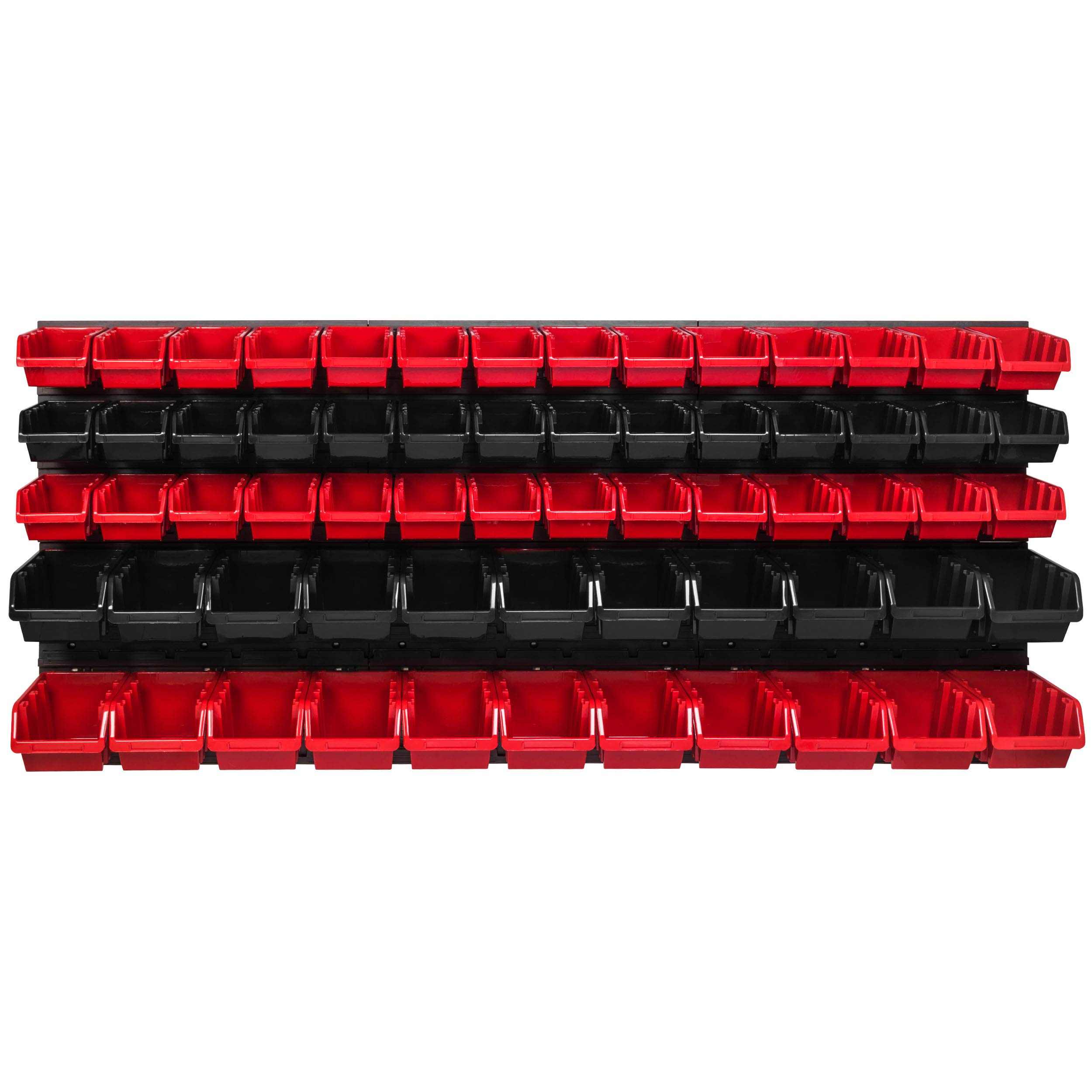 ITBNN600x6-MIX6 system magazynowy, regał ścienny 1734 x 780 mm | 64 szt. | pojemniki do przechowywania | bardzo mocne płyty ścienne | możliwość rozbudowy | regał warsztatowy regał magazynowy (ITBNN600x6-MIX6)