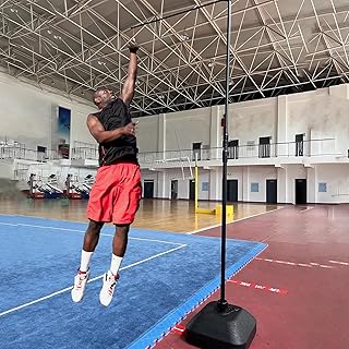 MUSNOW Vertical Jump Trainer for Basketball, Stand-Alone Volleyball Measuring Device, Jump Height Tester Equipment Pole Tool, Fitness Training Aid