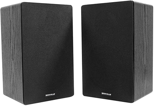 Miniatura 2 de Rockville Par RockShelf 68B V2 400W Negro 6.5" Altavoces para estantería en casa, 8 ohmios, altavoces Kevlar, tweeters de cúpula de seda, montaje