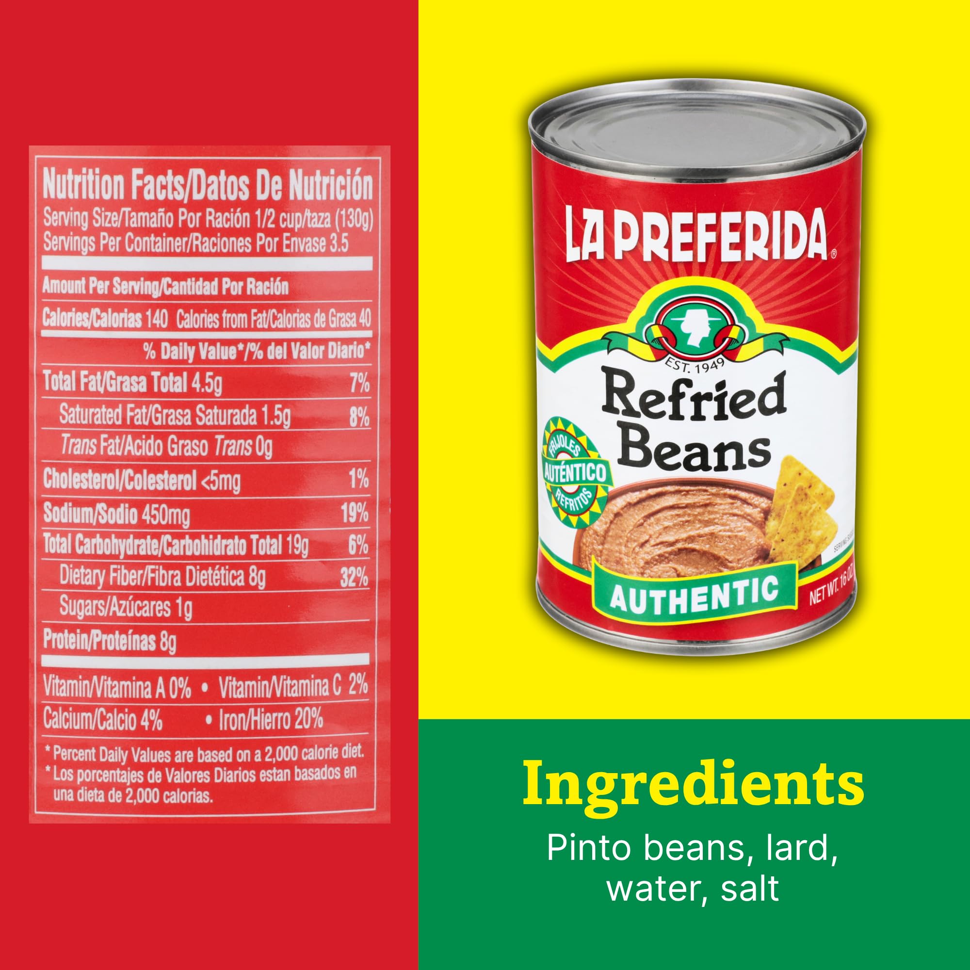 Amazon.com : La Preferida Refried Black Beans, Authentic Mexican