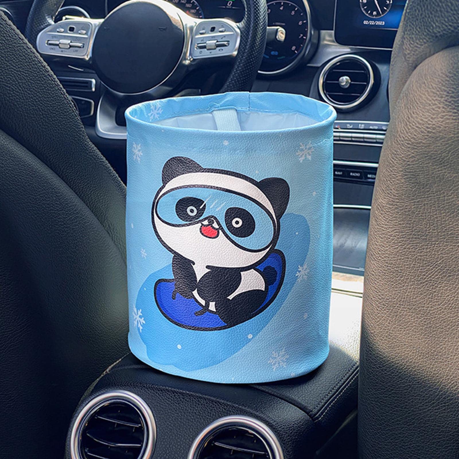 Qirc Poubelle De Porte Latérale De Voiture, Poubelle Pliable Pour Siège Arrière De Voiture, Mini Poubelle Portable à Suspendre Pour Intérieur De Véhicule, Universelle Pour SUV, Camion (beige