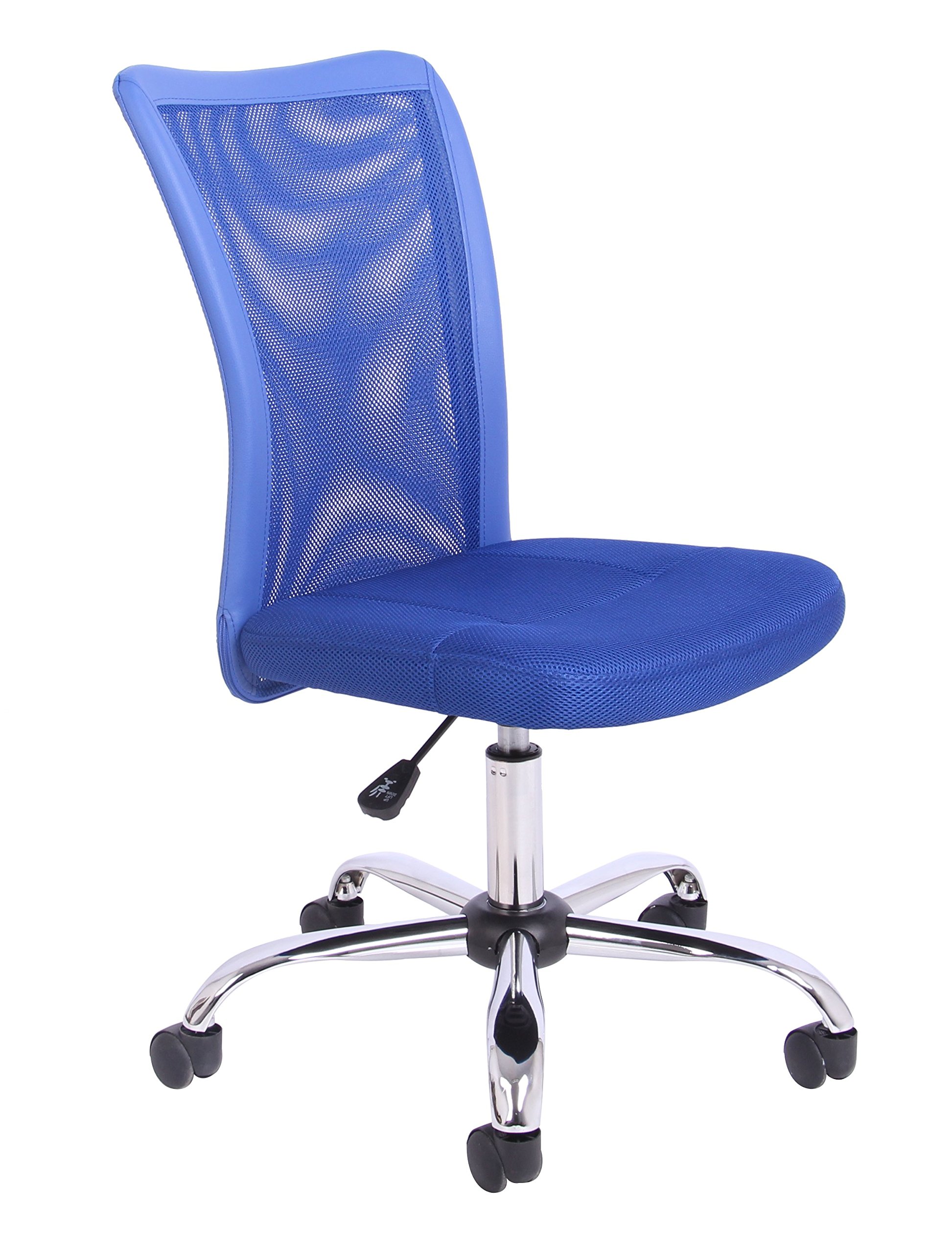 Office Essentials Mesh Gas Lift Adjustable Chair - Blue