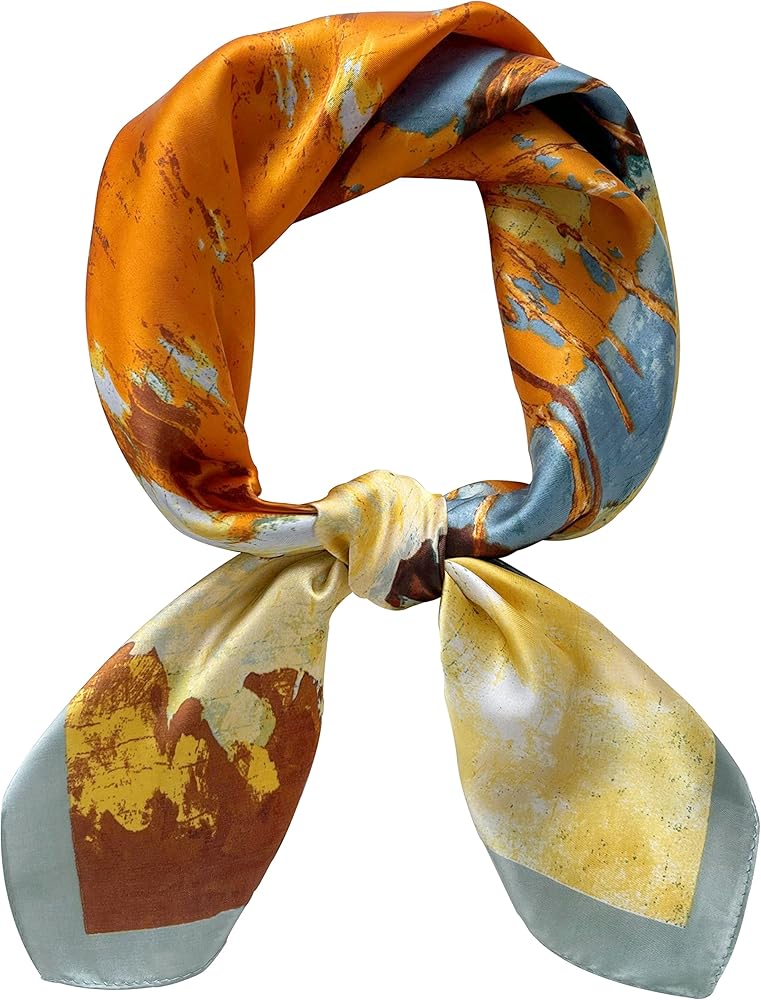 Amazon.com: mokoomiss Silk Feeling Scarf Neck Scarf Square Head