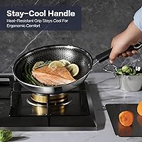 Vista 3 de Juego de Sartenes Antiadherentes, Sartenes Híbridas No Tóxicas de 8, 10 y 12 Pulgadas con Tapas, Aptas para Lavavajillas y Horno, Listas