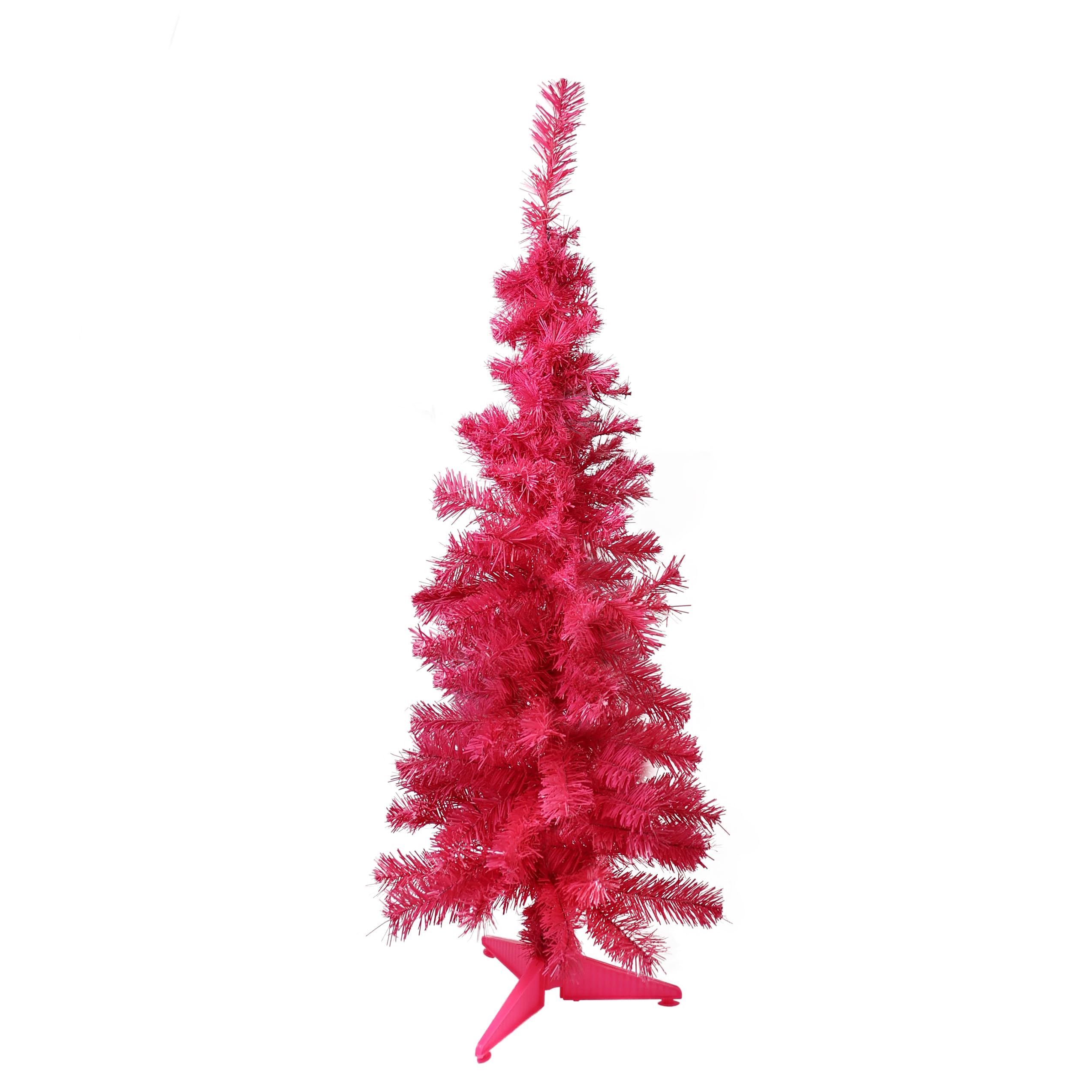 Divchi Pink 4Ft Premium Christmas Tree 130 Branch Xmas Trees Artificial Christmas Tree Pine Tree With Plastic Stand Realistic Branches Christmas Tree For Indoor And Outdoor (Pink)