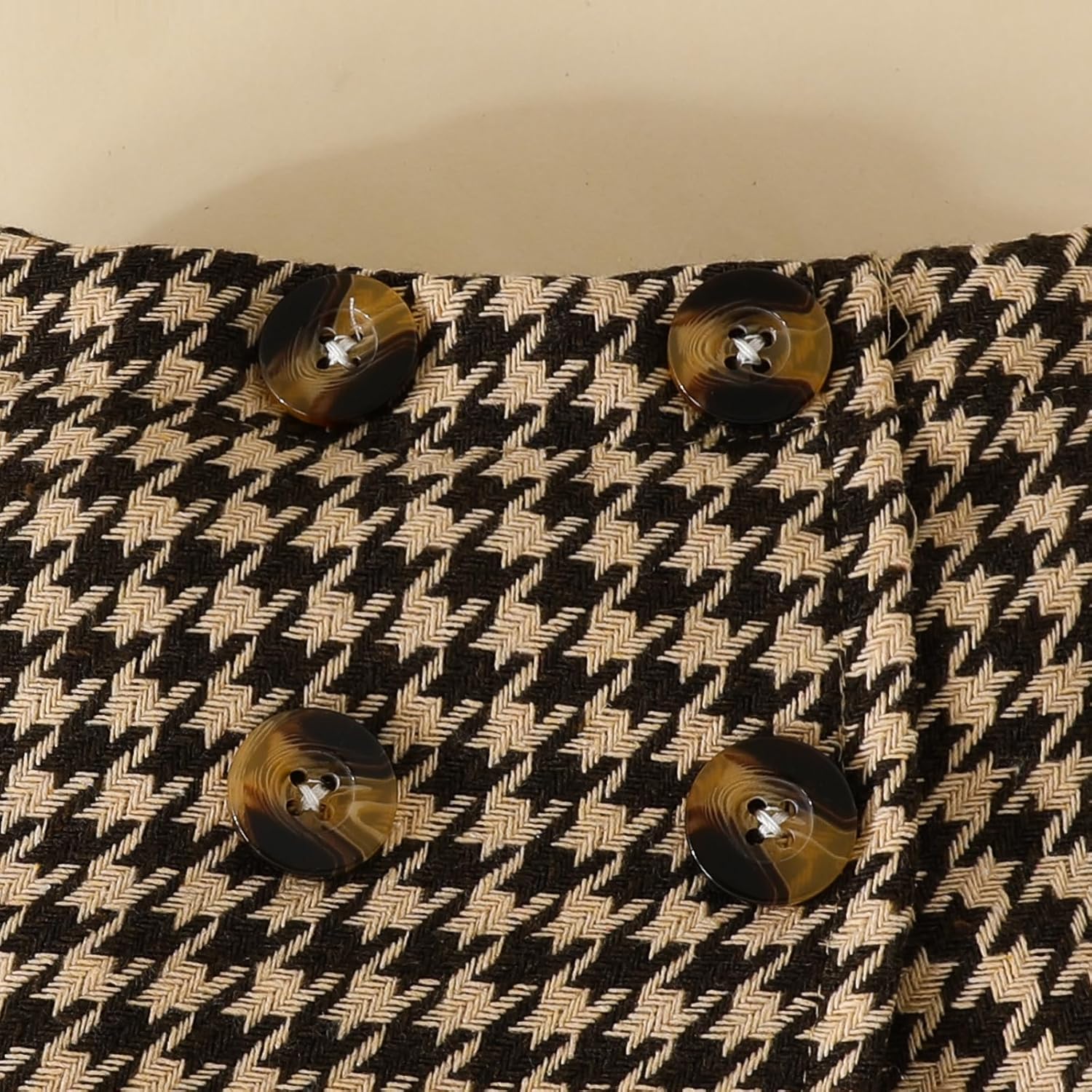 VISGOGO Toddler Girl Skirts Outfit Ribbed Long Sleeve Tops Plaid Tweed Pattern Skirt Beret Baby Fall Winter Clothes - Image 7