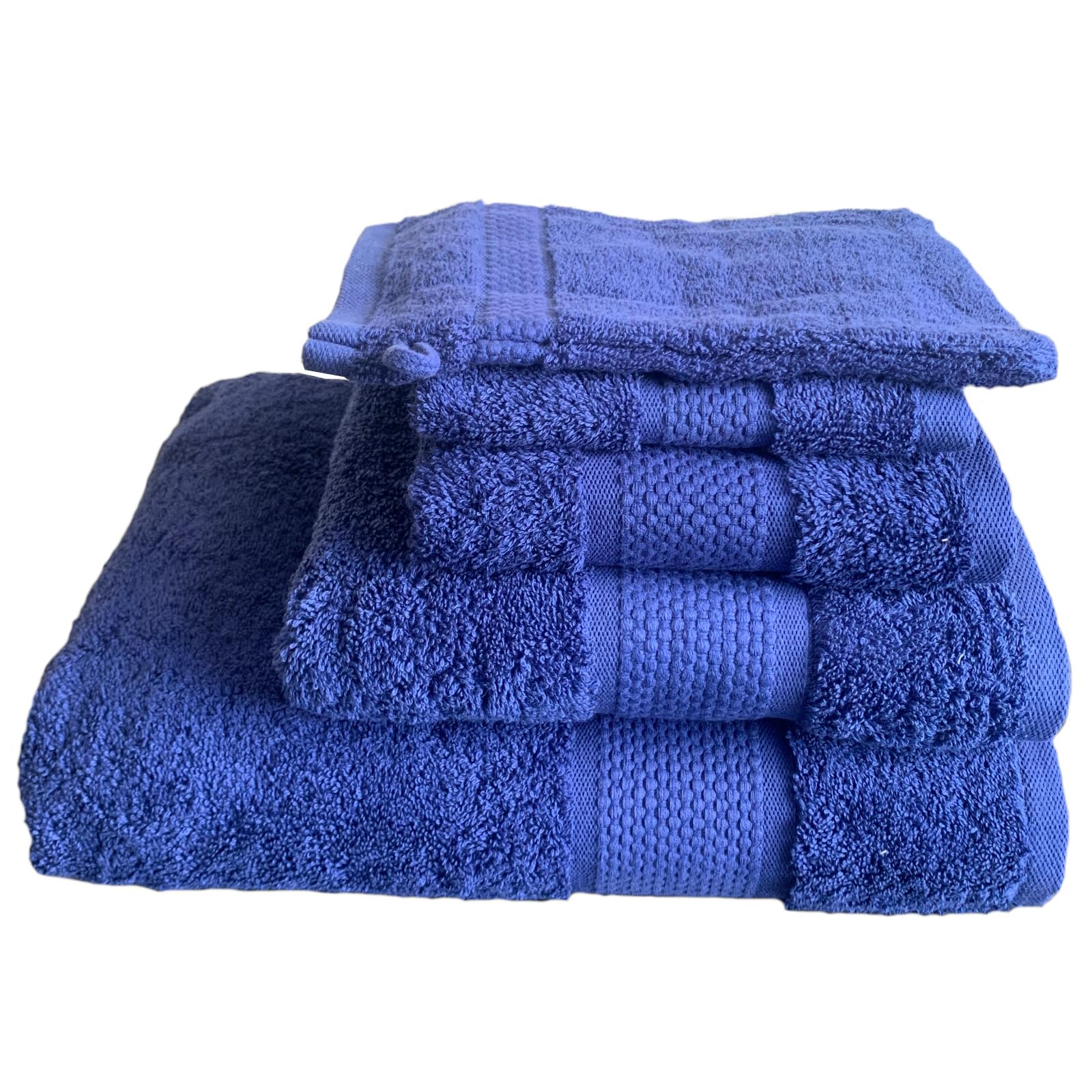 Sue Rossi Towels 100% Turkish Combed Organic Cotton, 600gsm Thick, Plush Soft & Highly Absorbent, Quick Dry Home Or Hotel Quality Bathroom Towel (Navy Blue, Towel Bale) โ image 1