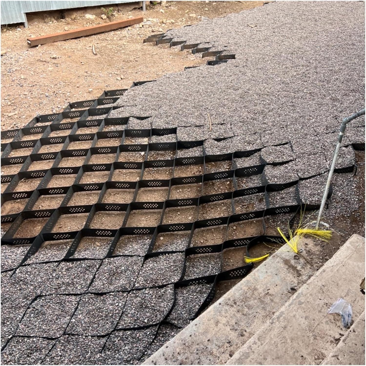 HDPE Gravel Stabilizer Grid - Heavy Duty Ground for Driveways, Paddocks, and Landscaping Projects(6x10 m)