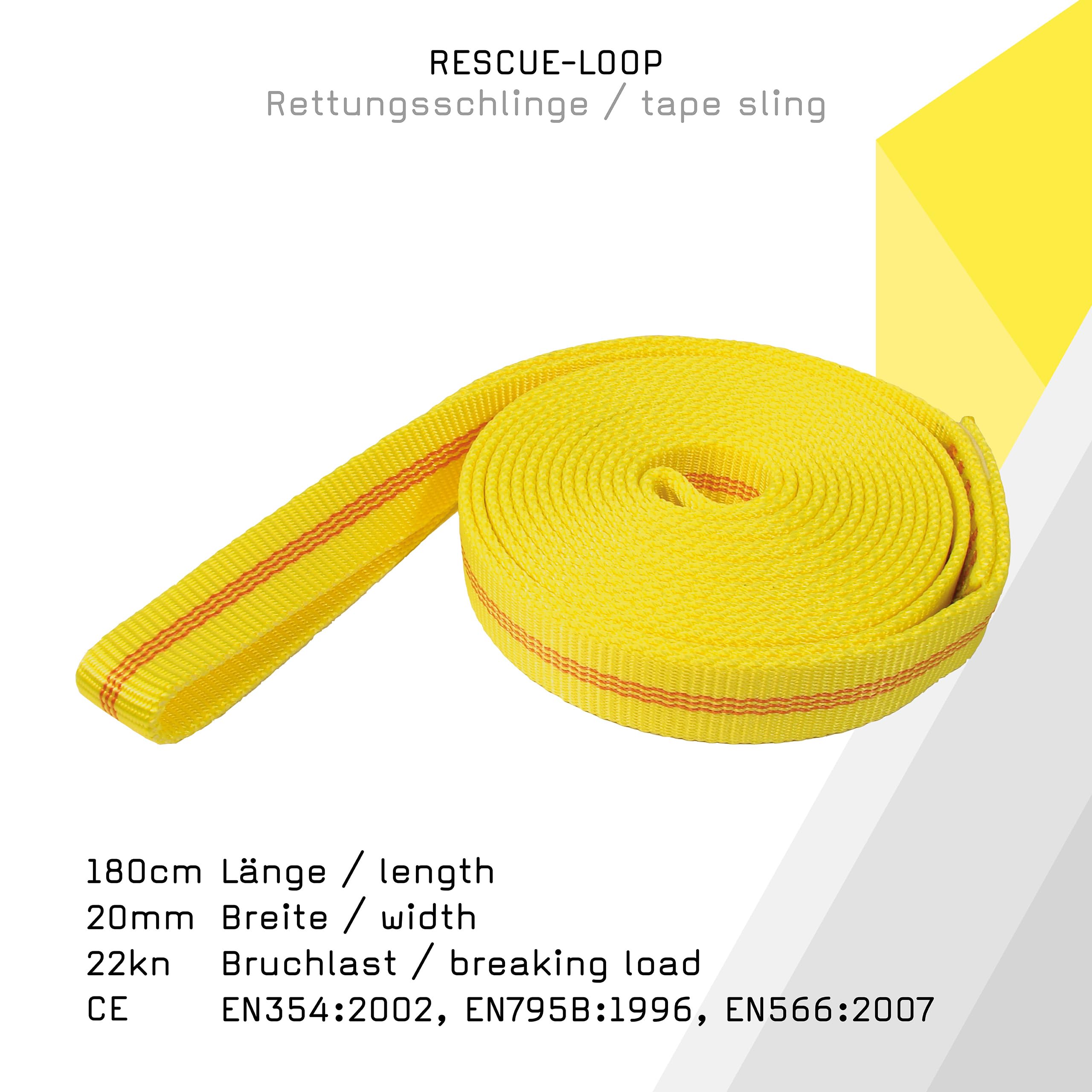 TEE-UU RESCUE-LOOP - Cinturón de rescate para bomberos, servicio de emergencia, 3 tamaños