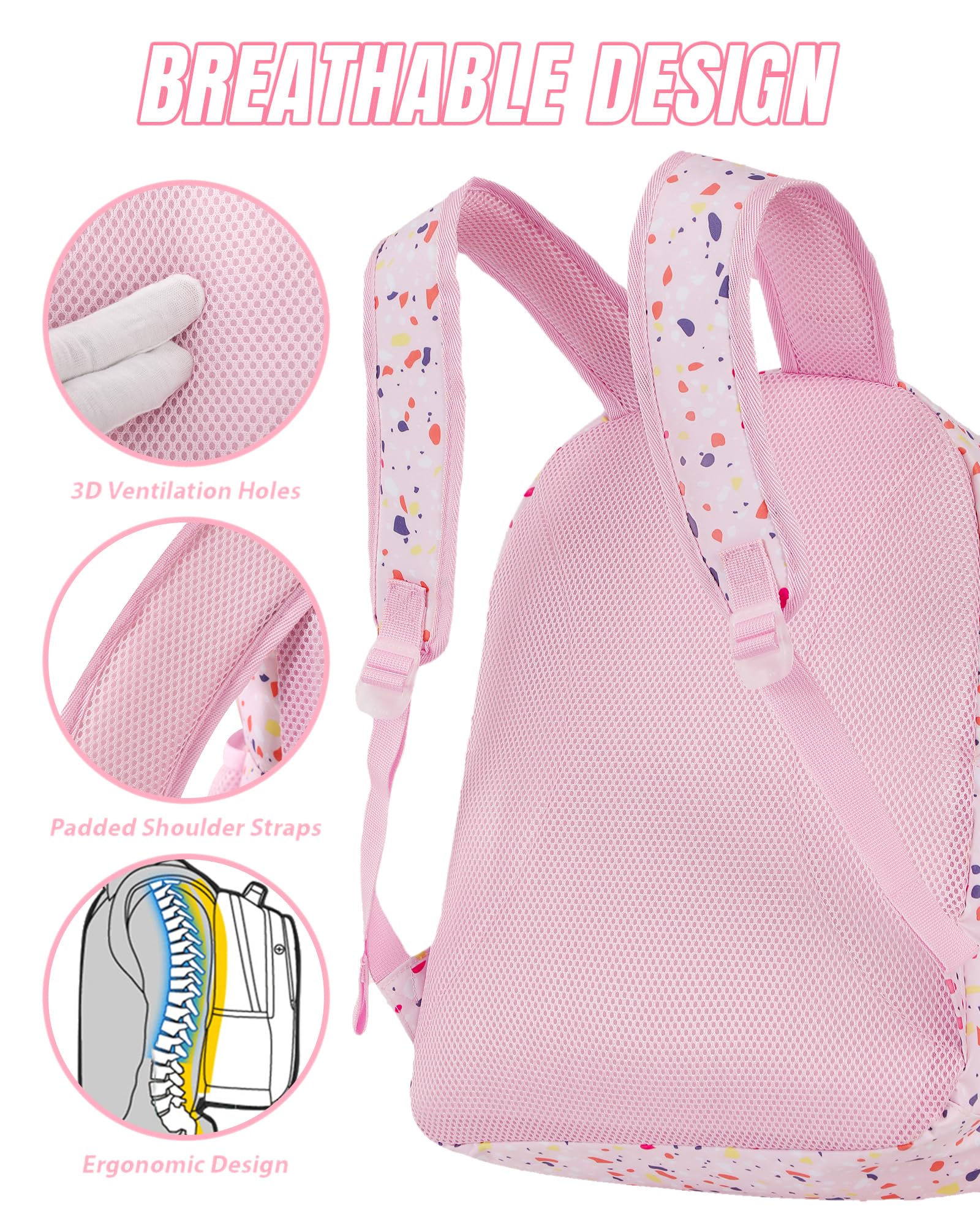 TRAILKICKER Fußball-Rucksack, 32 l, Rosa, Fußballtasche mit Ballhalter, Schuhfach, wasserabweisend, atmungsaktiv, Multisport-Rucksack für Basketball, Volleyball, Fußball, Helm