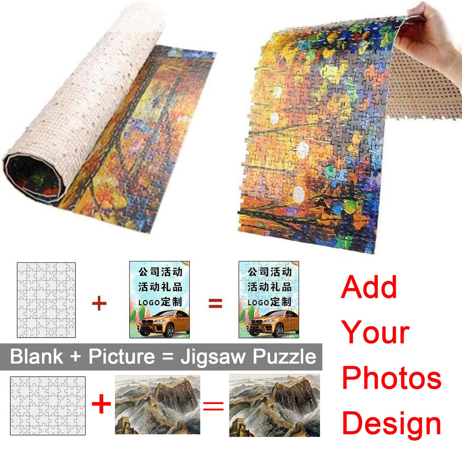 Rompecabezas de Fotos Personalizado 1500/1200/1000/500/300/120 Piezas con Marco de Fotos Rompecabezas Personalizado con Tu Propia Imagen Regalos,700 Pcs