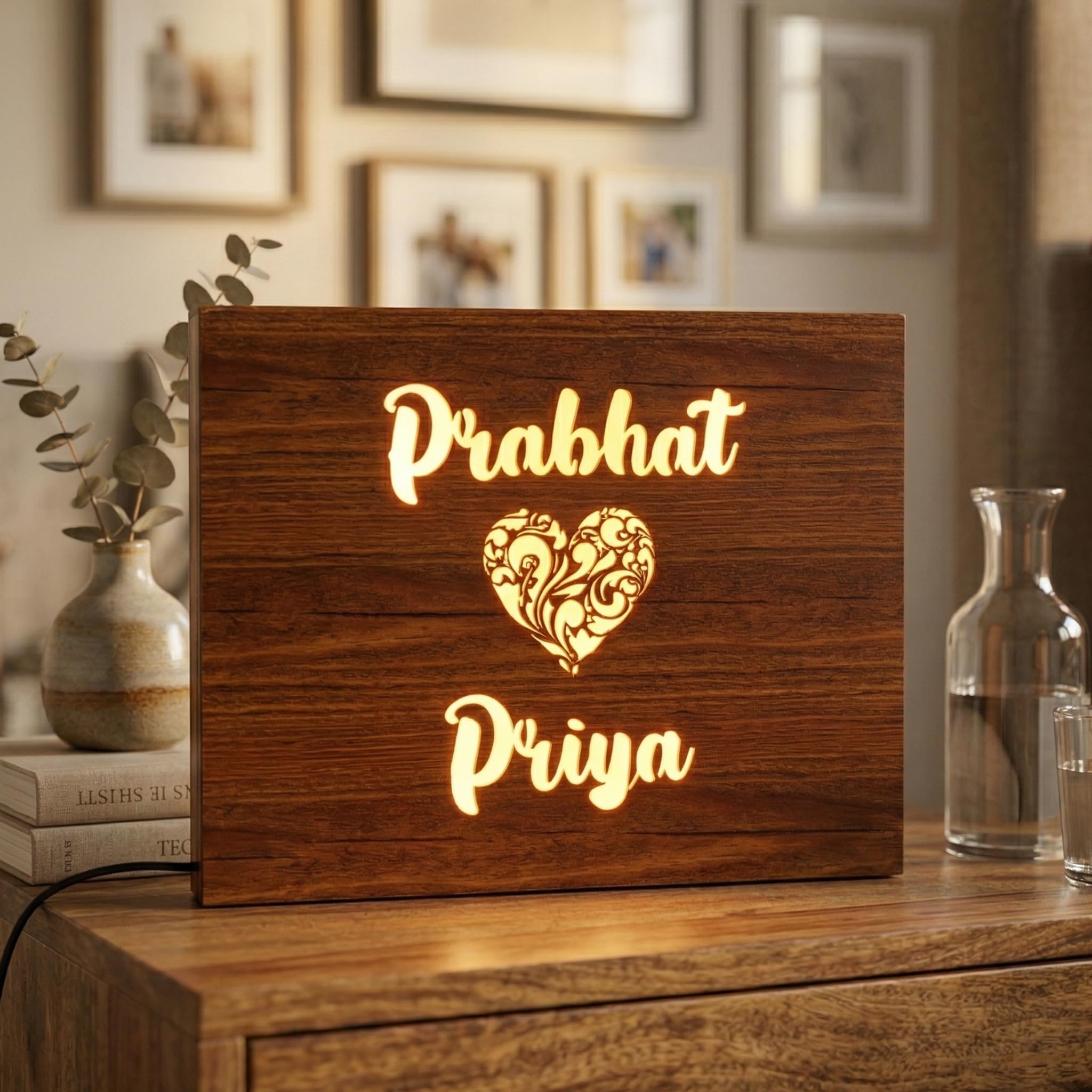 Personalized Wedding Gift - LED Name Lamp -1