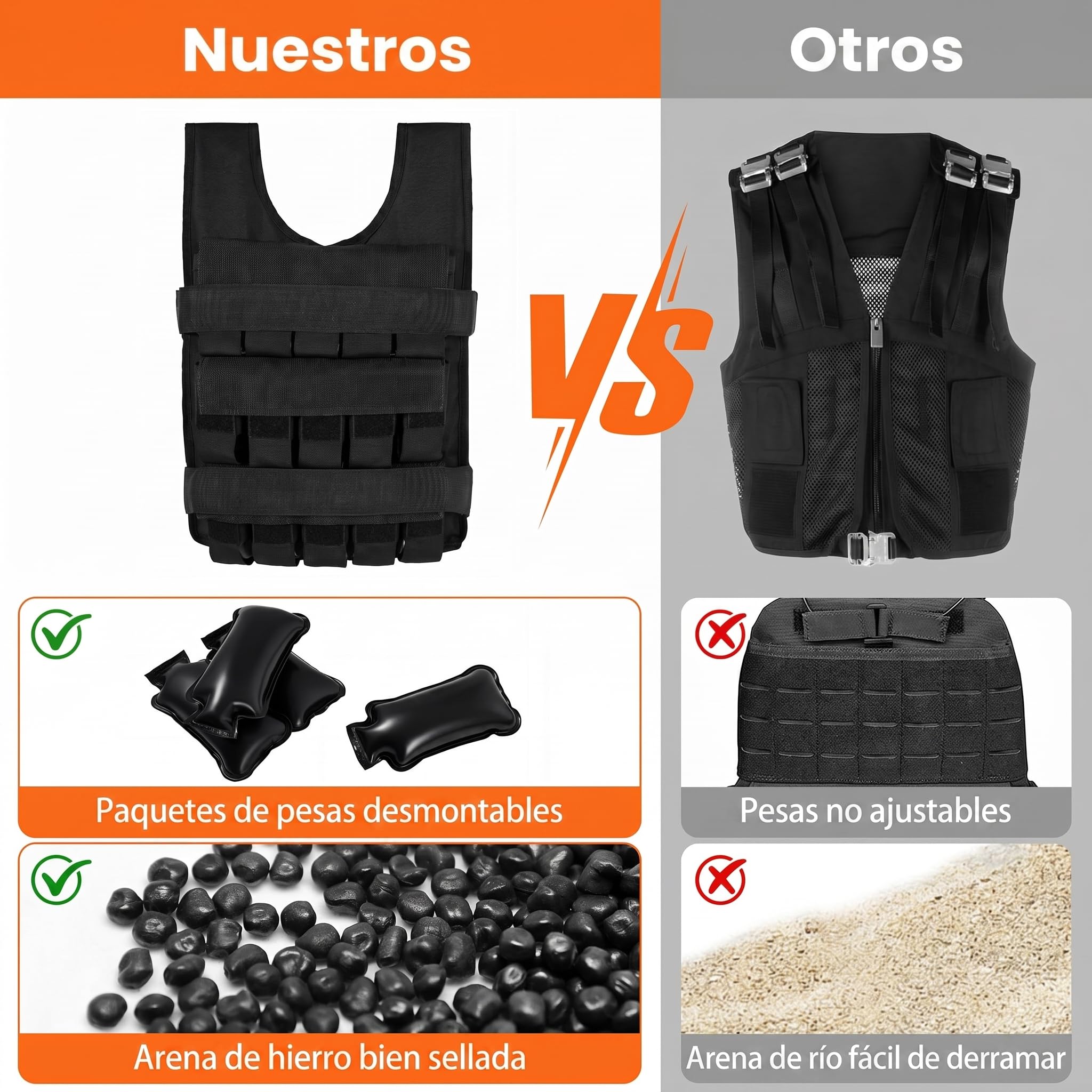 COSTWAY Chaleco Lastrado 30kg/20kg, Chaleco de Peso con 30/20 Sacos de Arena de Hierro Extraíbles y Correas de Ajuste Integradas, Chaqueta de Entrenamiento de Fuerza para Hombre y Mujer