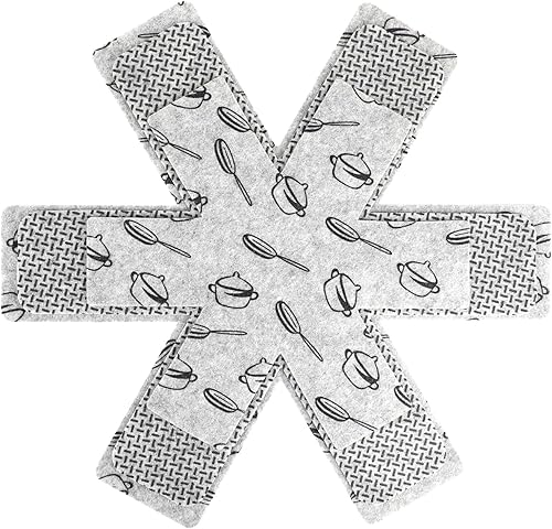 Protectores para ollas y sartenes, juego de 18 y 3 tamaños diferentes para apilar sartén, almohadillas protectoras de sartén de fieltro más grandes