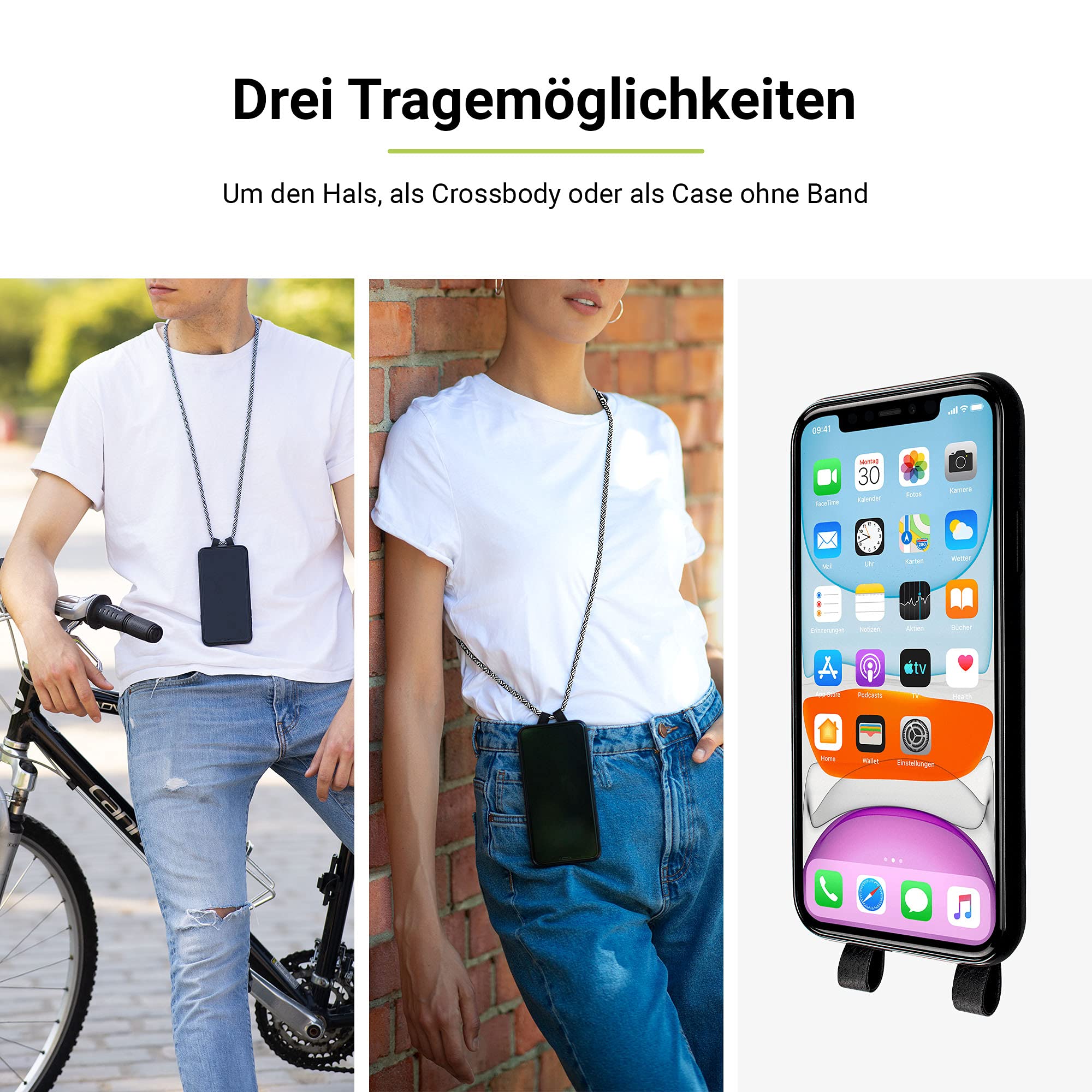 Artwizz HANG ON - CUSTODIA CON CORDINO PER IPHONE 11 - COLORE NERO