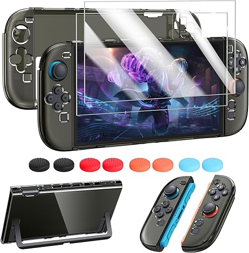 FYOUNG Protective Case for Nintendo Switch 2 2025, Slim Hard Shell for Switch 2 Accessories, Scratch&Shock Protection Cover with Screen Protector, 8