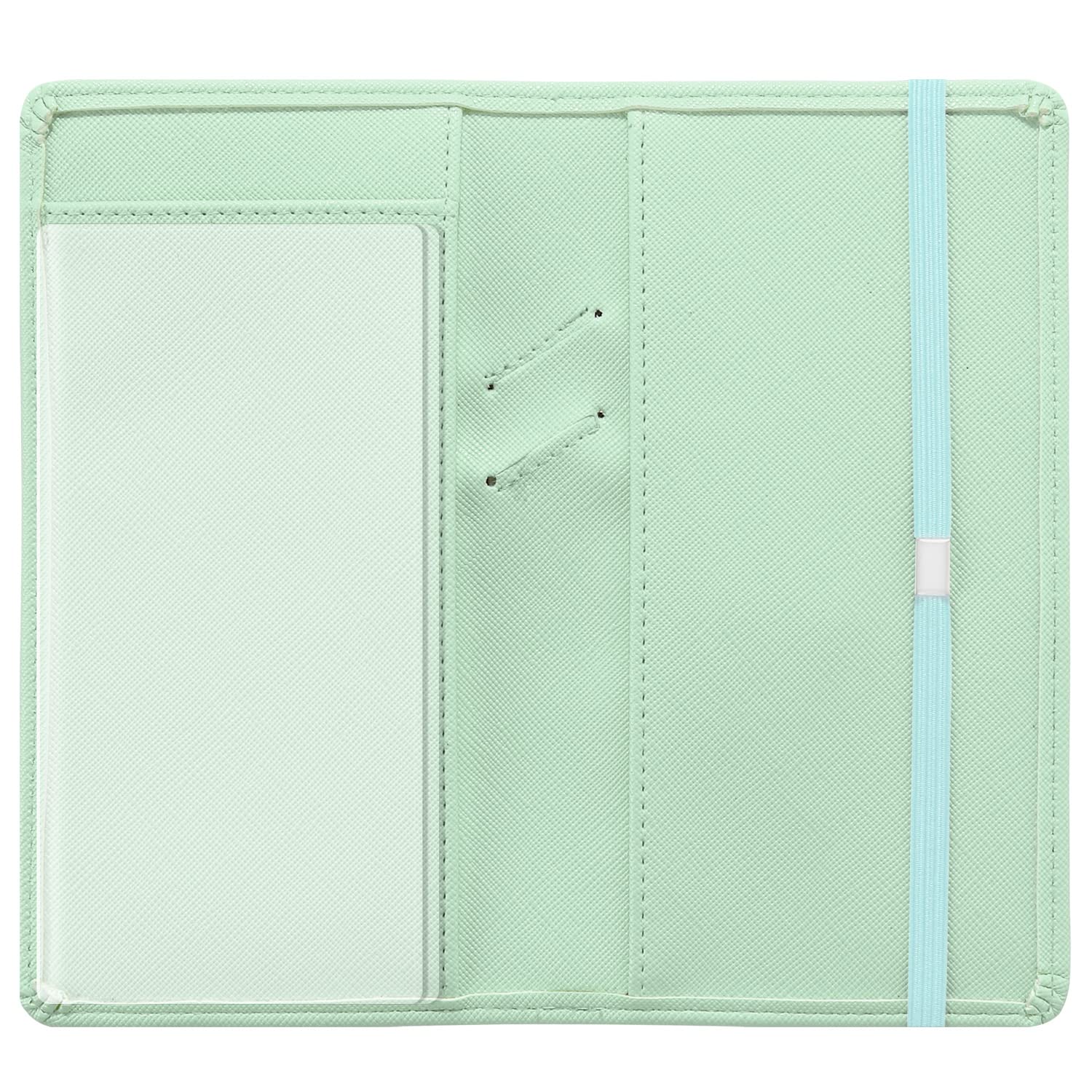 LOLOMLO Checkbook Cover for Duplicate Checks, Stripes Criss Cross Embossed PU Leather Check Book Holder for Top Side Tear Register, RFID Blocking