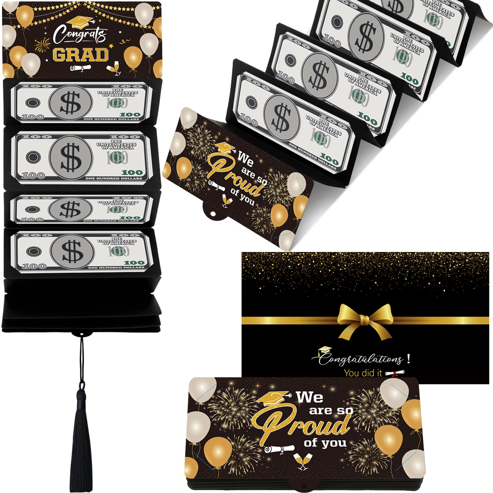 Graduation Gifts, Graduation Money Holder with 10 Bill & Card Slots and Envelope, Congratulation Cash Gift Card Holder for College Graduates 2026
