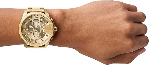 Miniatura 4 de Diesel Mega Chief - Reloj de cuarzo con cronógrafo de acero inoxidable para hombre