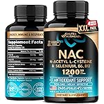 NAC Supplement | Selenium | B6 | B12 - Antioxidant, Immune Support - N Acetyl Cysteine 600 mg per Capsule, 1200 mg per Serving - Made in USA - Non-GMO, Gluten-Free, Vegan - 240 Caps, 4 Month Supply