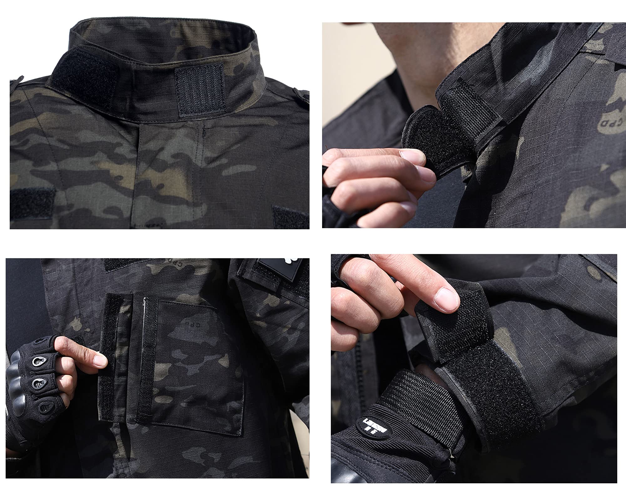 Uniformes Tácticos Camuflaje Ropa Caza Airsoft Chaqueta Pantalones BDU Combat Suit Juego de Guerra