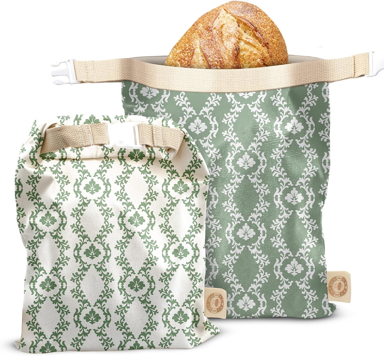 Cozy Bread® Reusable Bread Bag Set for Home Bakers | USA Brand | Charming Designs (Gingham)