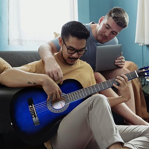 Vista 69 de ADM - Guitarra acústica para principiantes de 30 pulgadas, cuerdas de nailon, guitarra de madera para niños y estudiantes, lecciones en línea
