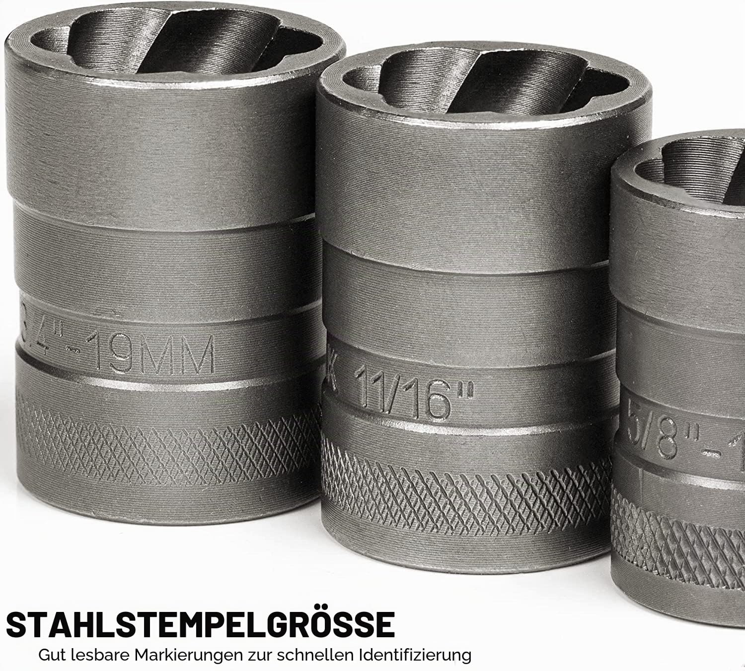 THINKWORK Bolzenausdreher Set, 32-teiliges Schlagbolzen und Muttern Entferner Set, abisoliertes Radmuttern Entferner Set zum Entfernen beschädigter, gefrorener, verrosteter Muttern und Schrauben