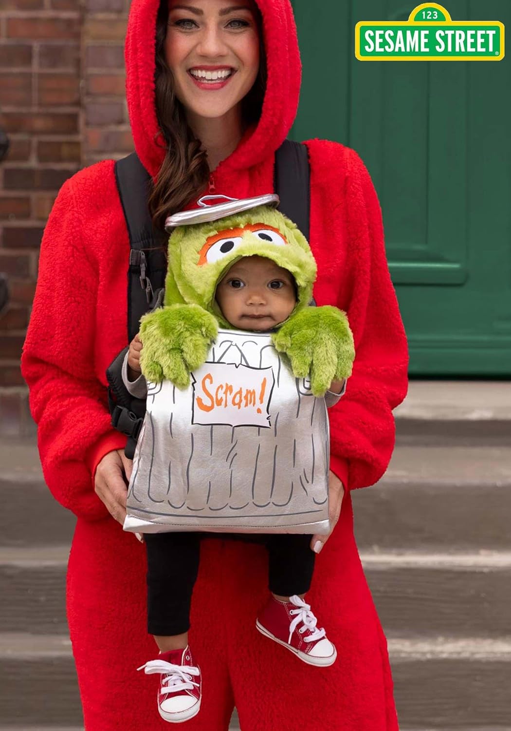 Sesame Street Characters Baby Carrier Costume Accessories | Infant Elmo, Cookie Monster & Oscar the Grouch Costumes