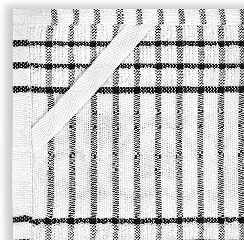 Miniatura 9 de Cackleberry Home Juego de 4 toallas de cocina de algodón a cuadros para ventana de patio trasero (rojo)