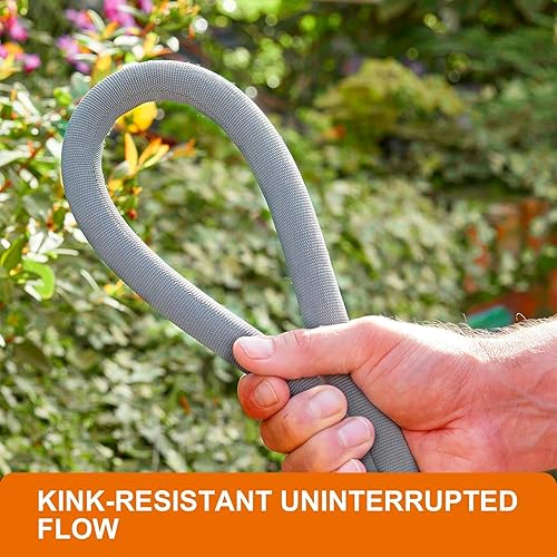 Miniatura 5 de Manguera de jardín no expansible mejorada 2024 de 50 pies, manguera de agua ultraligera flexible, resistente a las explosiones, sin plomo,
