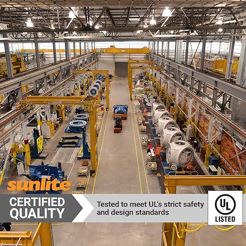 Miniatura 4 de Sunlite Bombilla LED T36 de repuesto de bahía alta superbrillante, 27 vatios (300 W = ) 3500 lm, base e26 media, 120-277 voltios, no regulable, 50