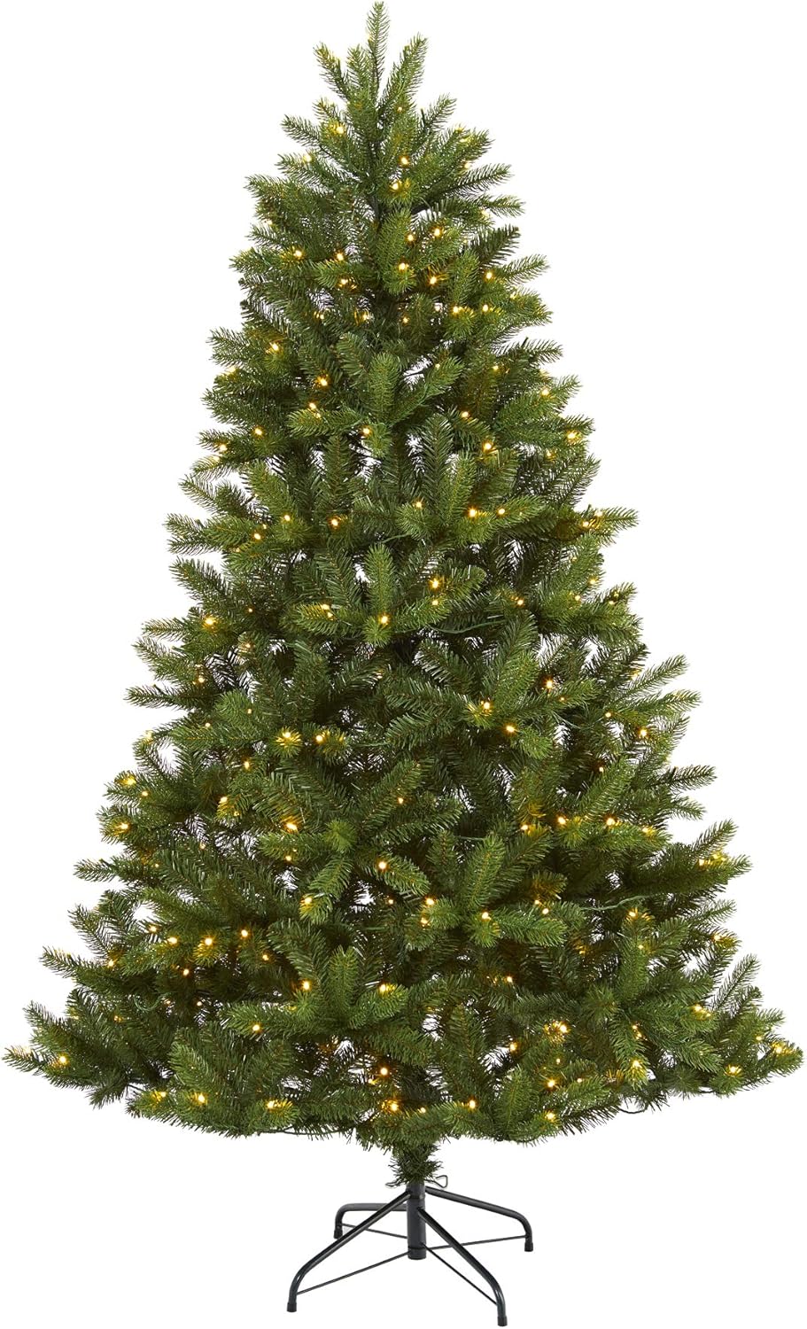 Nearly Natural 6ft. New Haven Spruce Natural Look Artificial Christmas Tree with 350 LED Lights