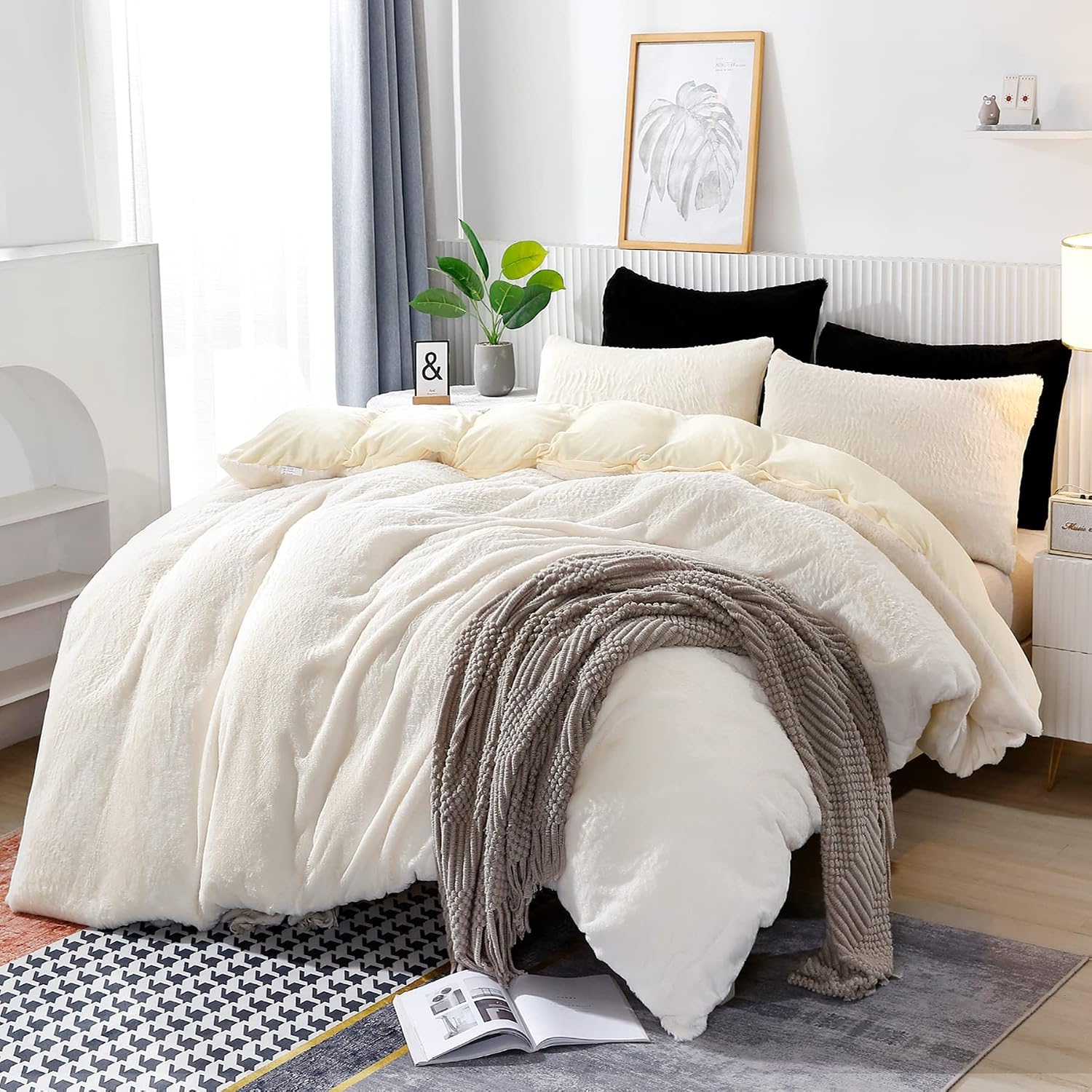 Buy ULUSERN Fluffy Comforter Cover Set 