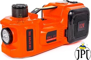 JPT 12V DC Electric Hydraulic Floor Jack Tire Inflator Pump and LED Flashlight 3 in 1 Set with Electric Impact Wrench Price In India