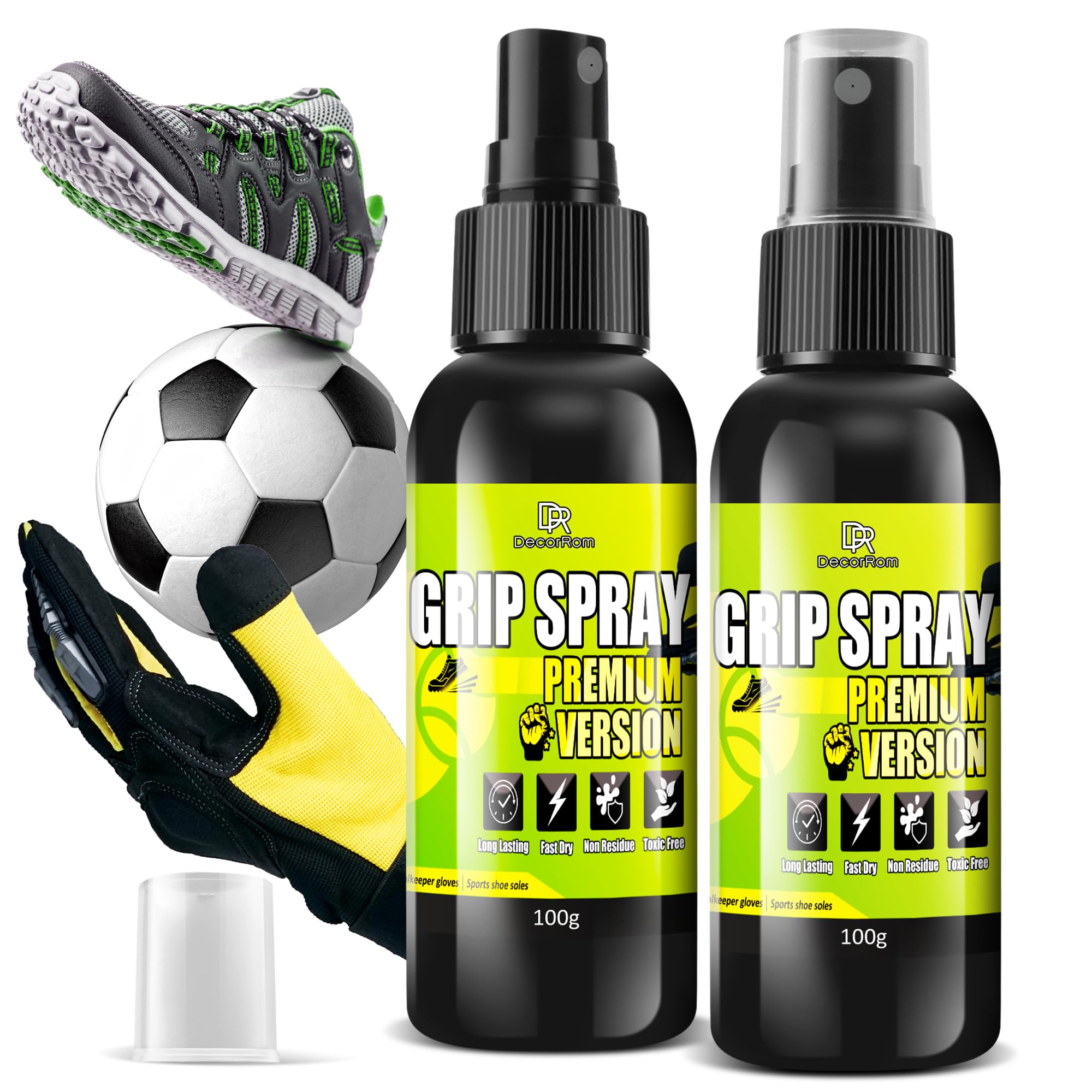 Goalkeeper Gloves Grip Spray, 200g Upgraded Glove Glue Goalkeeper Shoe Protector Spray, Improving Control & Anti-Slip Traction for Basketball, Baseball, Football, Sports shoe soles & Various Rackets