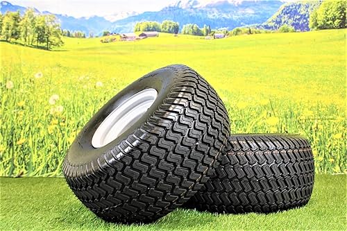 Miniatura 8 de Juego de 2 neumáticos y ruedas de 20 x 10.00-8 de 4 capas para cortacésped y jardín (compatible con Husqvarna)