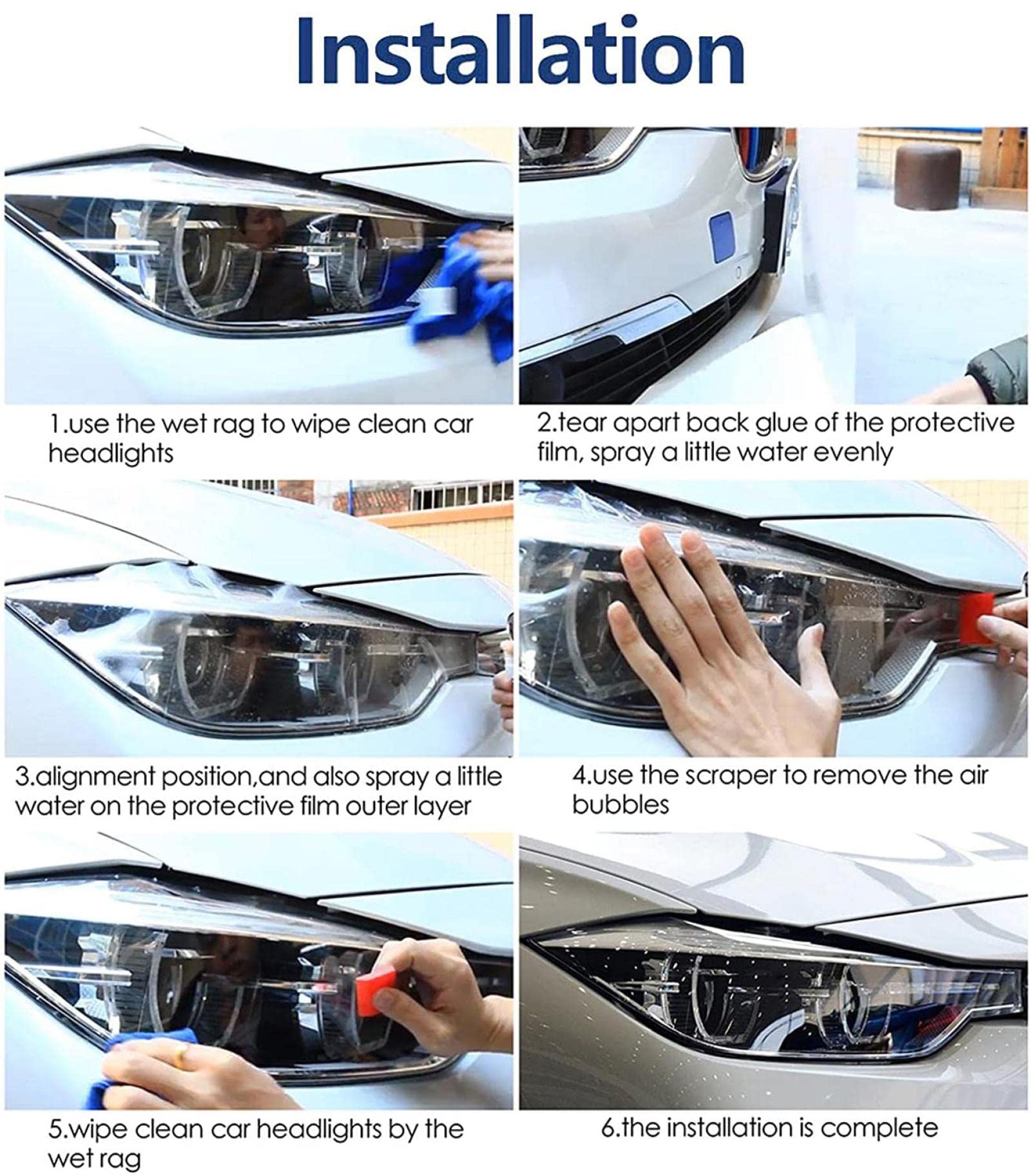 Folia do reflektorów samochodowych Dla Tesla Model 3 2017 2018 2019 2020 2021 reflektor samochodowy folia ochronna wędzony czarny odcień folia winylowa przezroczysta naklejka z tpu