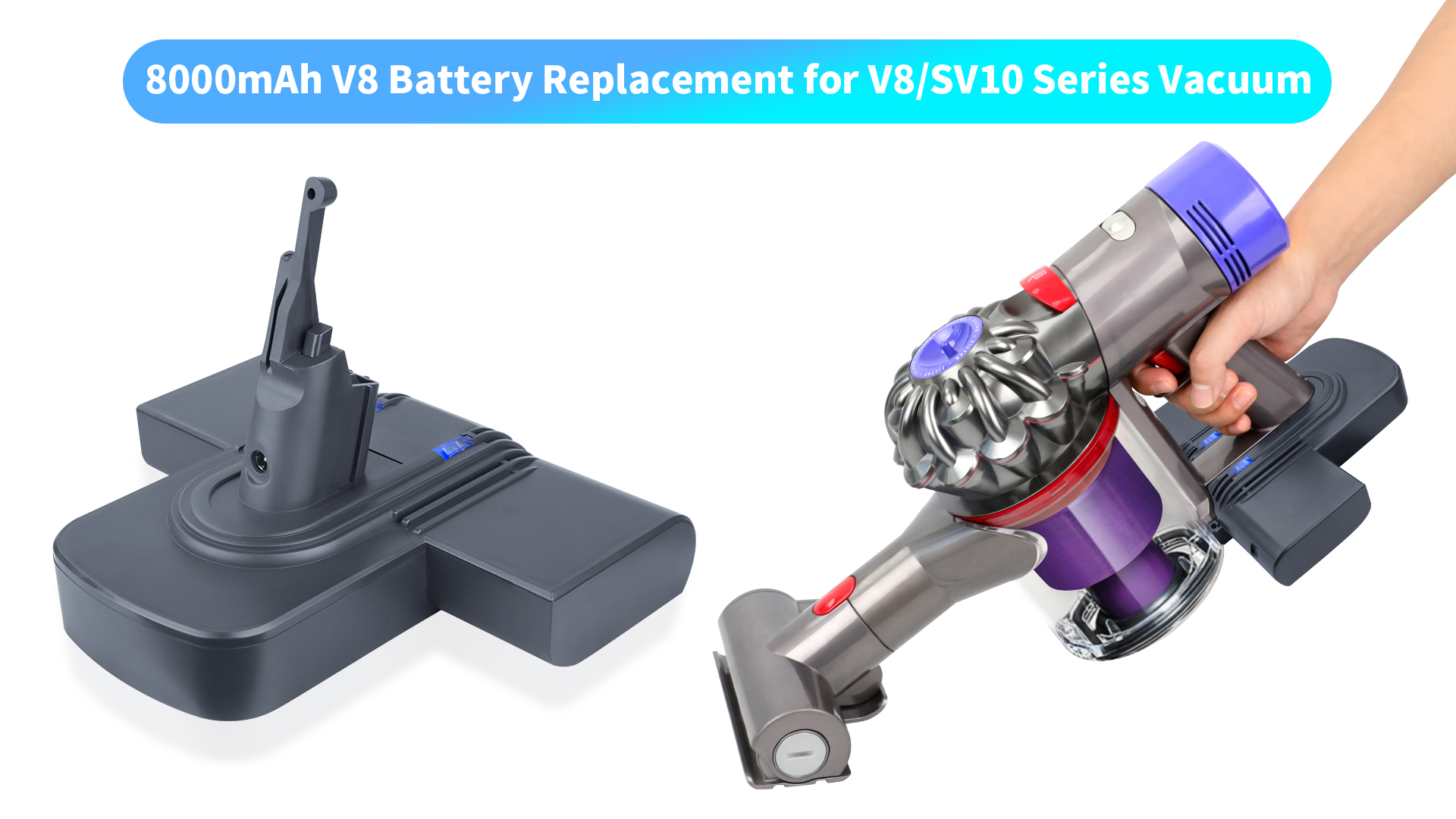 Amazon.com: JEMERYY Upgraded 8000mAh Replacement Battery for Dyson