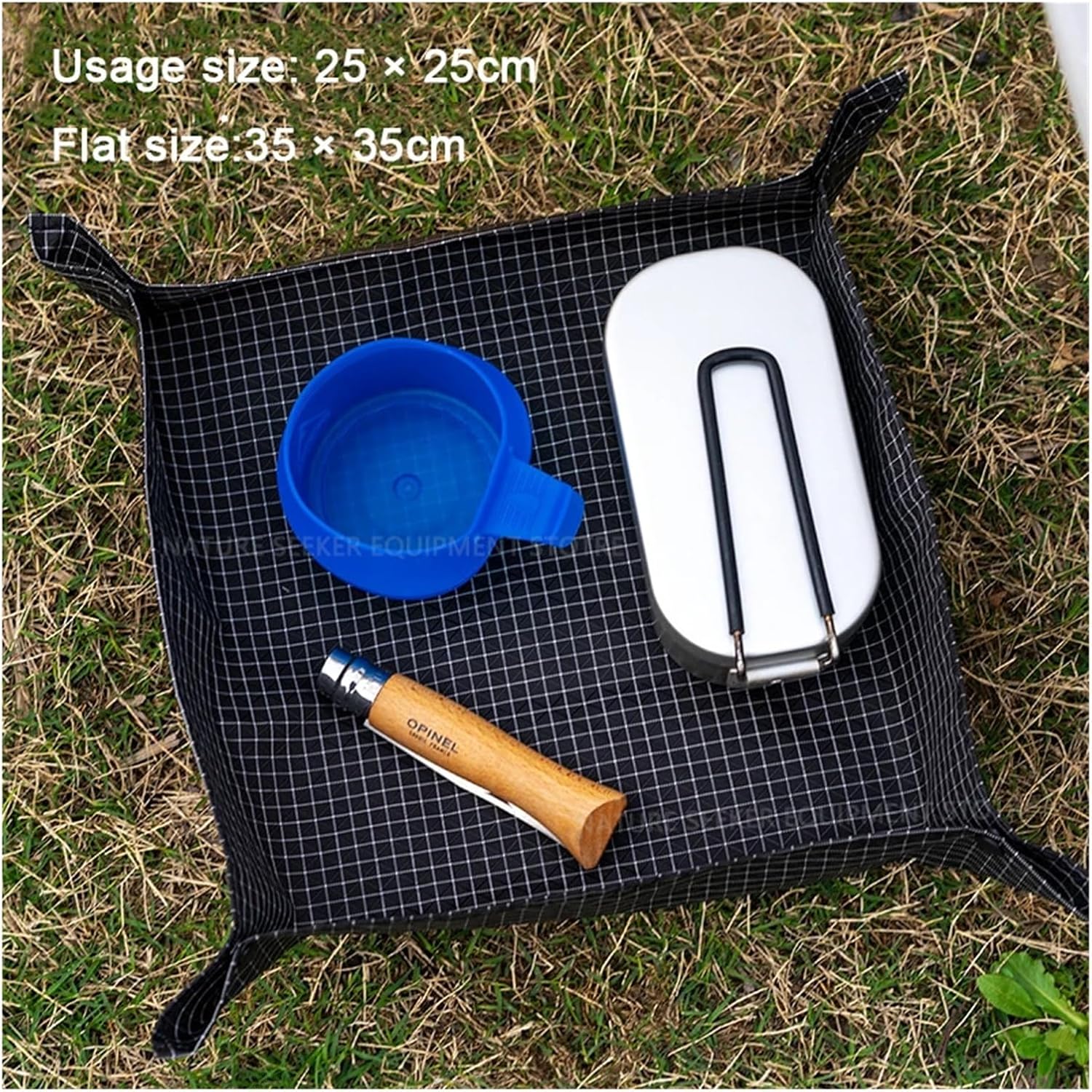 2pcs 24g Camping Storage Tray Lightweight Hiking Picnic Outdoor Foldable Basket Gear Equipment