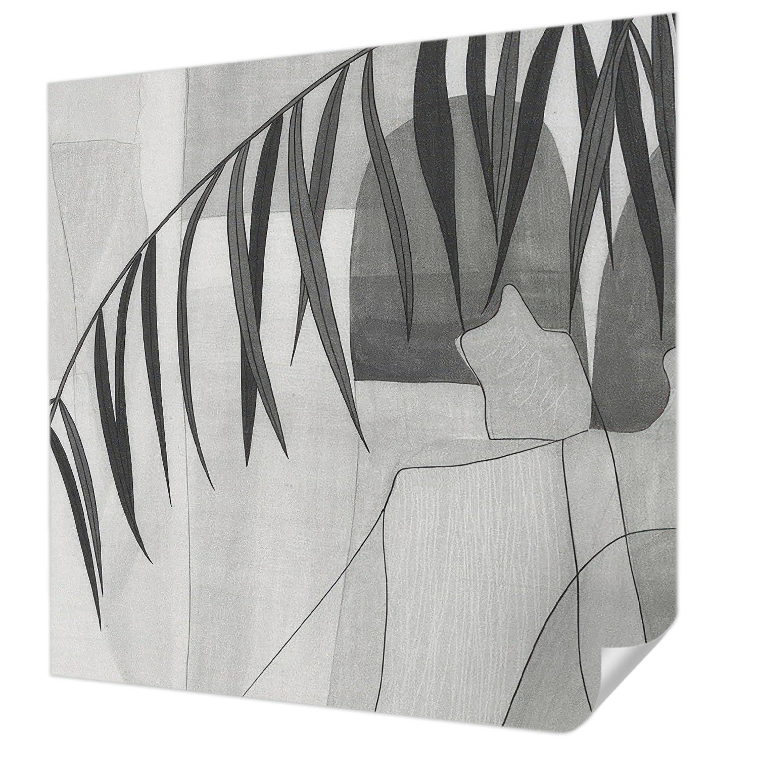 Papier peint autocollant palmier abstrait pour chambre à coucher moderne