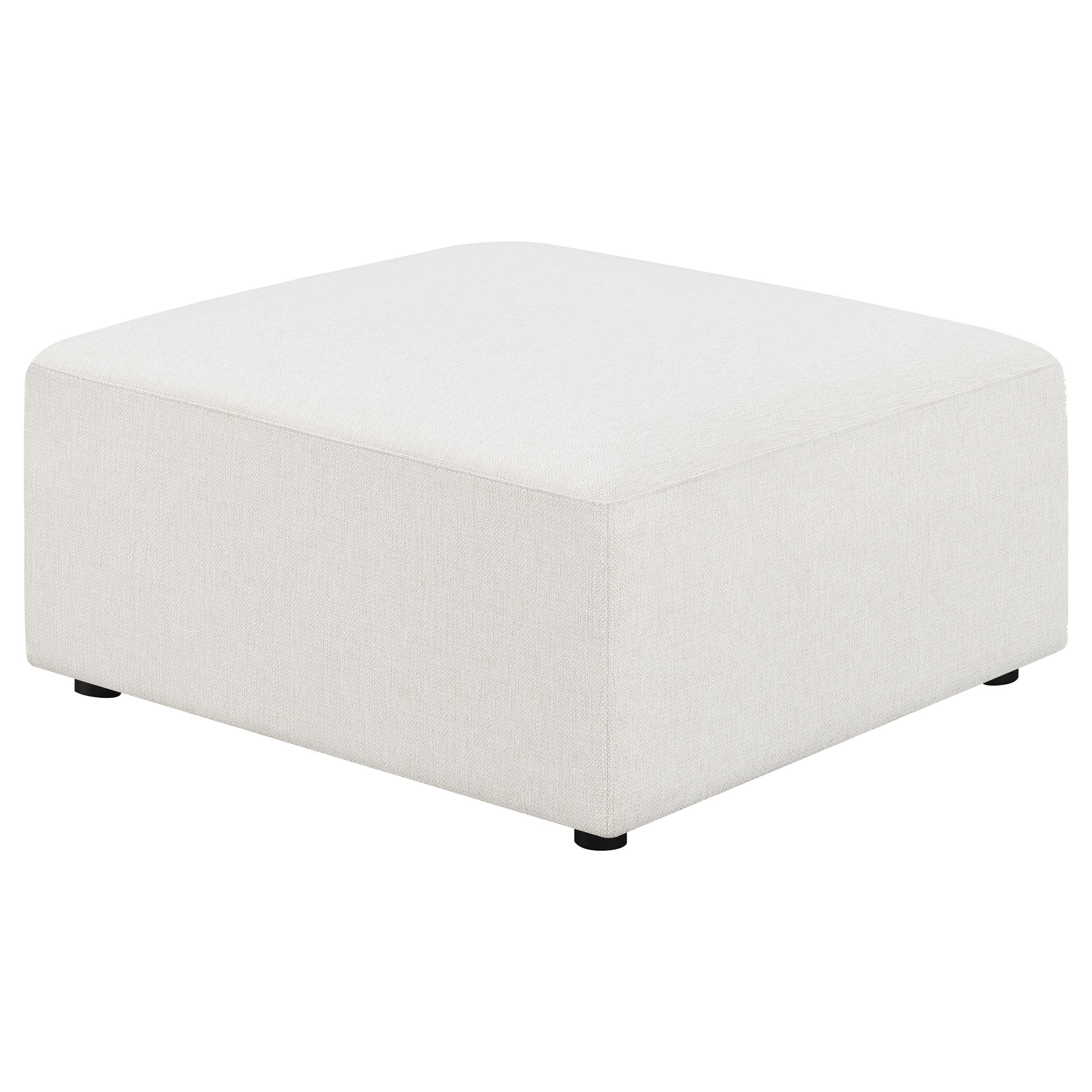 Coaster Home Furnishings Freddie Upholstered Square Ottoman Pearl