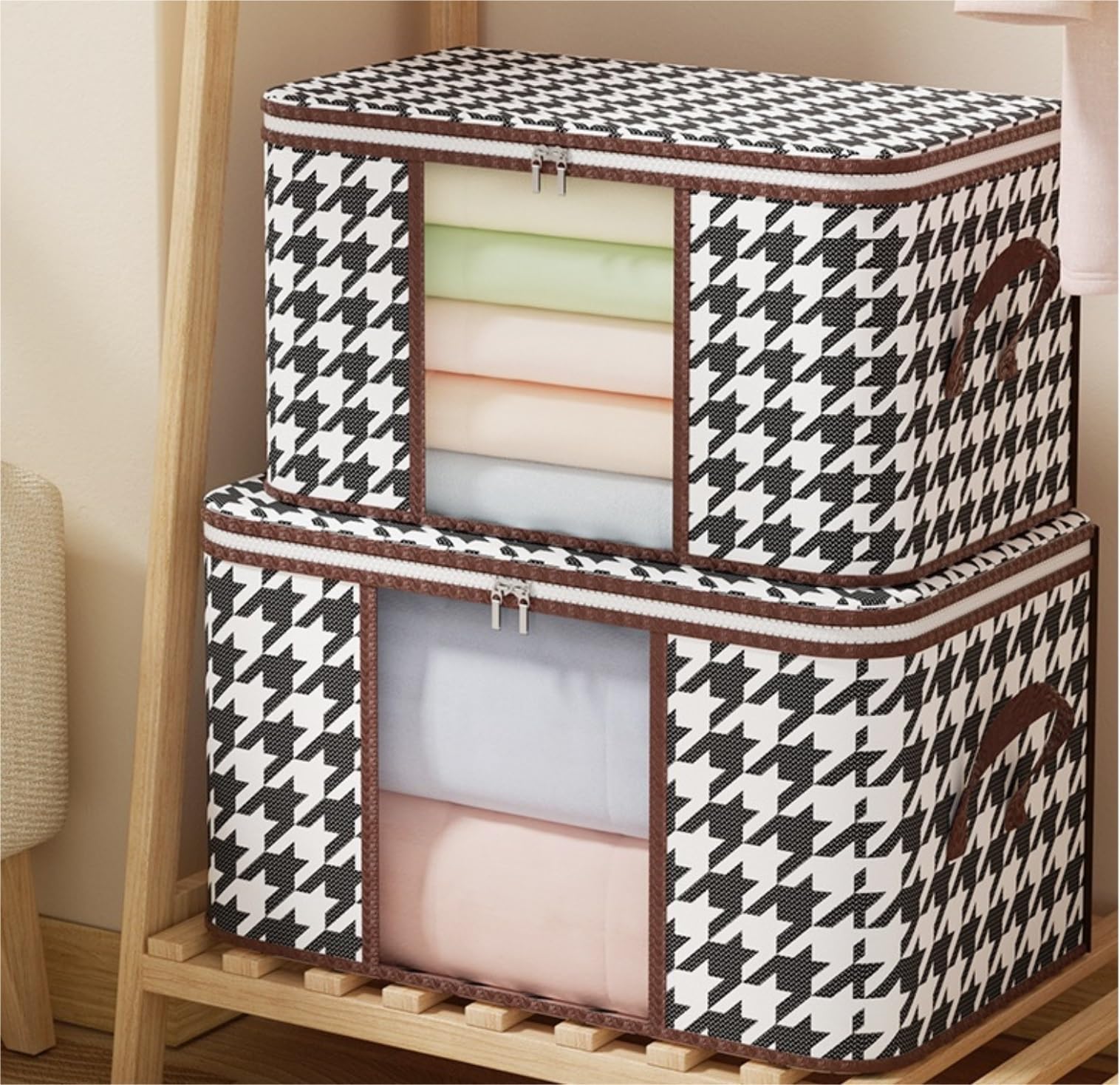 Kleider Aufbewahrungsbox Kleideraufbewahrung Kleideraufbewahrungstaschen Unter Dem Bettkasten Mit Reißverschlüssen, Klarem Fenster Für Bettdecken, Bettwäsche Aufbewahrungstasche Kleiderbox ( Color : A