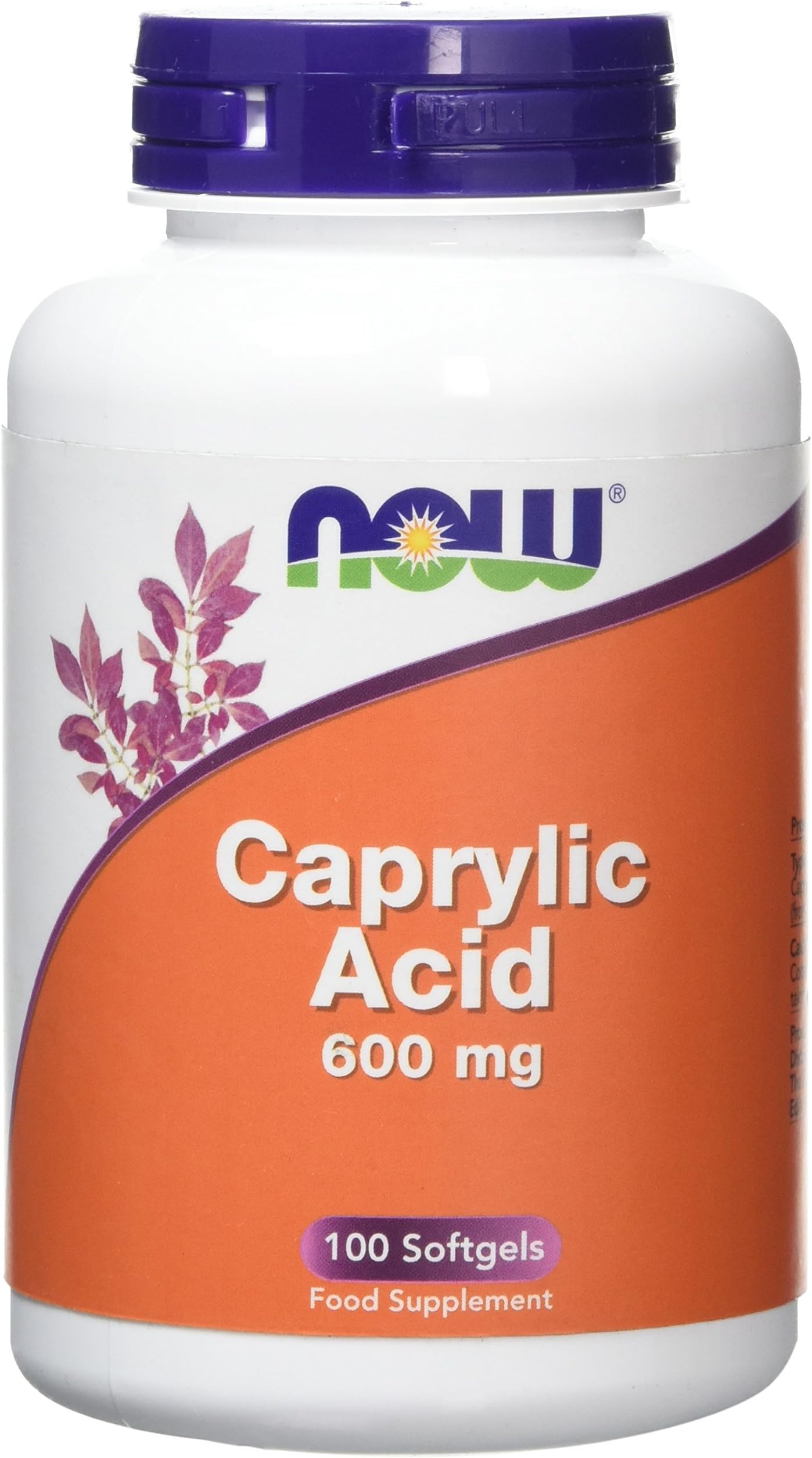 Now Foods Caprylic Acid Softgels, 600 mg, Pack of 100