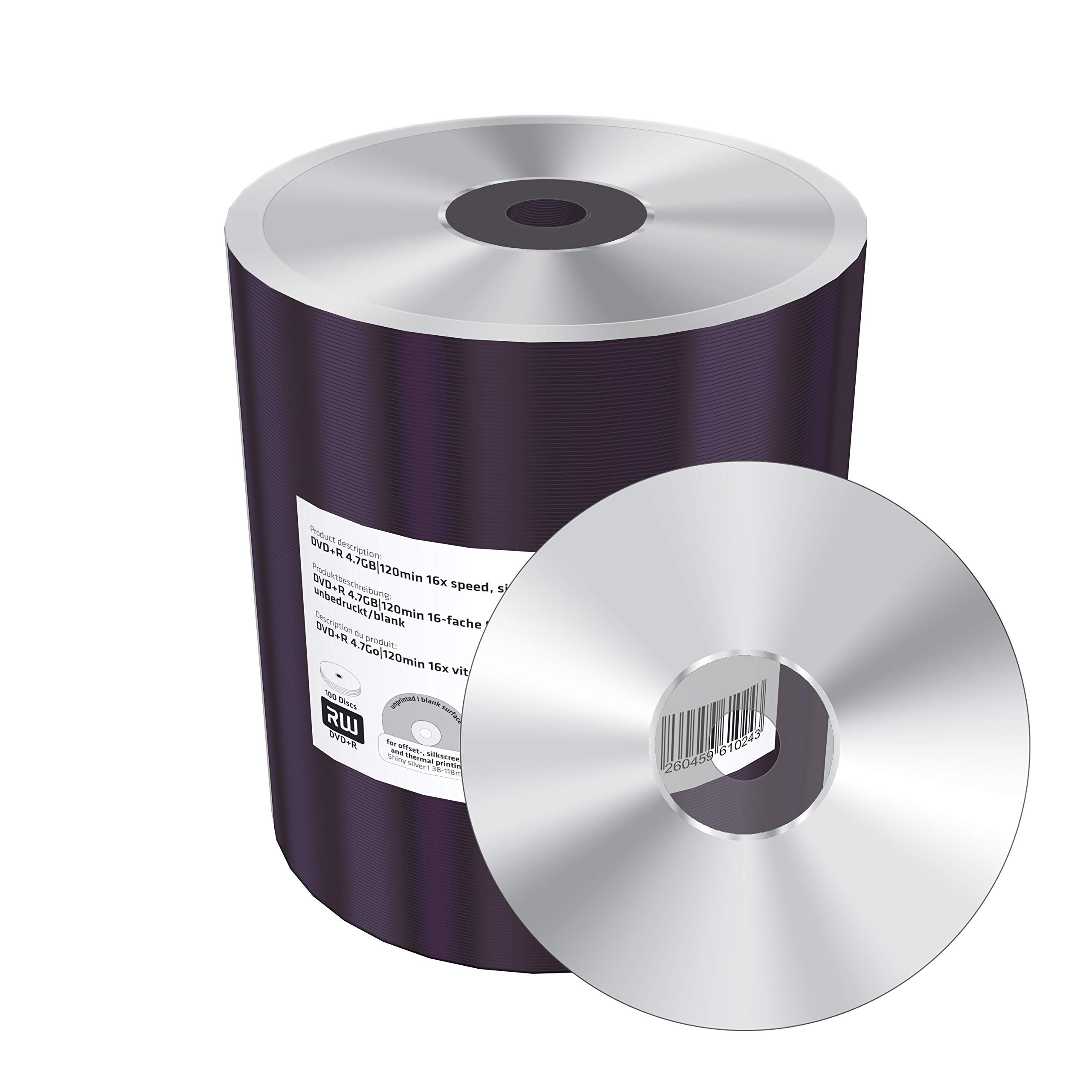 MediaRange DVD+R 4.7Gb|120Min 16x Speed, Silver, Unprinted/Blank, Shrink 100