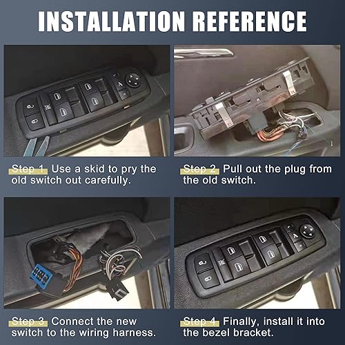 Miniatura 5 de X AUTOHAUX A4638202210 Interruptor de ventana eléctrica principal del coche lado del conductor delantero para Mercedes-Benz G500 2002-2008 G550