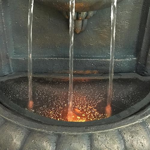 Miniatura 7 de Teamson Home Royal Lion Head - Fuente de cascada de pared ligera con luces LED y bomba para patio al aire libre, jardín, terraza, decoración de 32